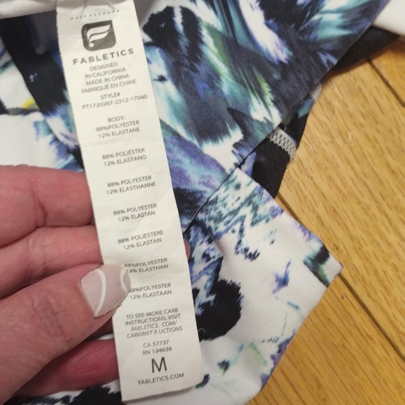 Fabletic Define Powerhold watercolor high rise full length leggings w stirrups - Picture 4 of 5